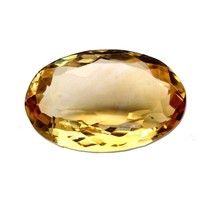 4.3Ct Natural Yellow Citrine (Sunella) Oval Cut Gemstone - £17.92 GBP