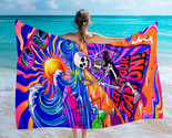 Vibrant Skull Beach Design | Let&#39;s get our Tan on | Beach Towel -XLARGE ... - $56.99