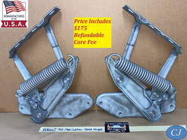 REBUILT 1965-1966 CADILLAC HOOD HINGES WITH SPRINGS &amp; NEW RIVETS - $767.24