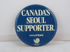 Vintage Summer Olympics Sponsor Pin - Hyundai Canada Seoul 1988 - Celluloid Pin  - £11.77 GBP
