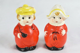 Vintage Dutch Couple Man and Woman Salt Pepper Shakers Japan - $13.85