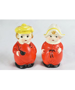 Vintage Dutch Couple Man and Woman Salt Pepper Shakers Japan - $18.94 CAD