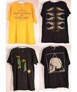 Volcom Beagleman&#39;s Mens Graphic Vintage T-shirt Lot of 4 Black Yellow L XL - $39.60