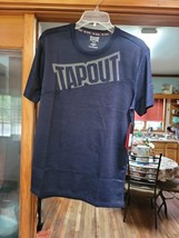 Tapout Shirt Men&#39;s Medium BLUE Spell Out Logo MMA Fighting Casual  * BLUE - £18.49 GBP