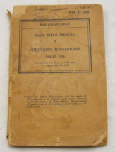 Vintage 1941 WW2 Era FM 21-100 Soldiers Handbook War Dept. 3-d - $995.87 MXN