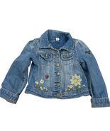 Toddler BabyGap 1969 Denim Jacket With Floral &amp; Ladybug Embroidery 3T - $354.18 MXN