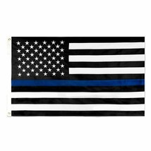 3x5 FT American Flag Thin Blue Line Patriotic 4th July Stars U.S.A.US Police USA - £15.09 GBP