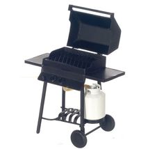 Empty Barbecue Gas Grill eiwf516 Town Square BBQ DOLLHOUSE Miniature - £18.63 GBP