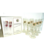 6 Fernet Bitter Shot Glasses in Box &amp; 1 Fernet Pin - £62.97 GBP