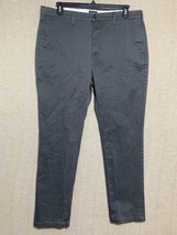 Levi Strauss Two-Horse Brand Pants Mens 38x32(38x31) Gray Cotton Chino White Tab - £11.19 GBP