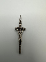 Vintage Silver Rosary Cross Pendant 5cm - £6.22 GBP