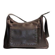 Sonoma Womens Geniune Brown Leather Top Stitched Front Flap Pocket Shoul... - £22.94 GBP