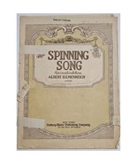 Spinning Song Sheet Music By Albert Ellmenreich 1900 - $9.59