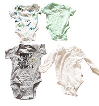 Newborn Baby Clothes Lot 11 Pc Bodysuits Sleepers Carter’s Cat & Jack Unisex B image 4