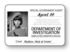 GET SMART AGENT 99 Halloween Costume or Cosplay Name Badge Tag magnet Fa... - £12.74 GBP