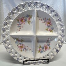 Vintage Hand-Painted Floral Divided Plate Made in Japan - $20.52 CAD