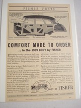 1939 Ad GM Body By Fisher Comfort Made To Order - $7.99