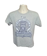 2009 New York Yankees 27 Time World Series Champions Youth Large Gray TS... - £11.68 GBP
