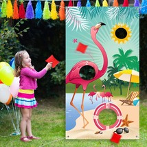 Carnival Toss Game Flamingo Toss Games With 3 Nylon Bean Bags, Flaming - £19.10 GBP