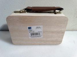 Wood Craft Box 5 1/4x3 1/2x2 ,  Hinged Lid ,Handle Nicole Basic Corner - £6.21 GBP