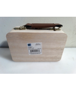 Wood Craft Box 5 1/4x3 1/2x2 ,  Hinged Lid ,Handle Nicole Basic Corner - $148.27 MXN