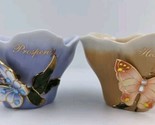 Butterfly Votive Candle Holders Health Prosperity Bradford Exchange Wing... - $39.99