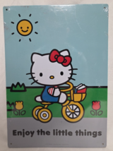 Hello Kitty Sanrio ENJOY THE LITTLE THINGS TIN METAL SIGN NEW - $19.79