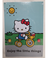 Hello Kitty Sanrio ENJOY THE LITTLE THINGS TIN METAL SIGN NEW - $19.79