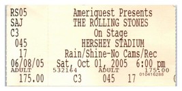 Rolling Stones Concert Ticket Stub October 1 2005 Hershey Pennsylvania - £19.41 GBP