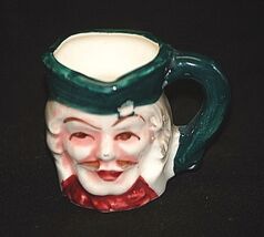 Miniature Toby Jug Mini Mug Decorative Cup Japan Green Top - $9.89