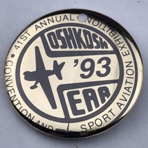 Oshkosh 1993 EAA Sport Aviation Convention Vintage Pin Button 90s Exhibi... - £10.20 GBP