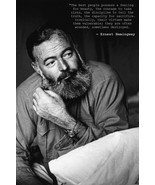 ERNEST HEMINGWAY POSTER 24x36 in quote Beauty Courage Truth Virtues IMPORT - £19.97 GBP