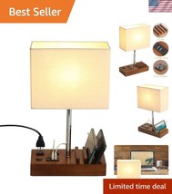 Elegant USB Table Lamp with 2 AC Outlets &amp; 3 Charging Ports for Versatil... - $45.00