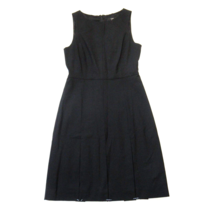 NWT J.Crew Sleeveless Pleated A-line in Black Two-way Stretch Wool Dress 4 - £53.99 GBP