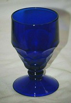 Georgian Cobalt Blue by Viking 5-3/8&quot; Low Water Goblet Vintage Elegant Glassware - £15.76 GBP