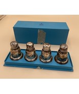 Antique Birks Salt &amp; Pepper Shakers Sterling Silver Set Of 4 Original Box - $2,809.38 MXN