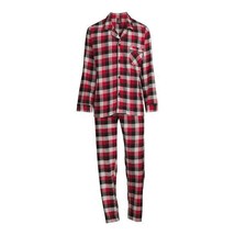 Hanes Men&#39;s Cotton Flannel Pajama 2-Piece Set Red Size 2XL - £21.01 GBP