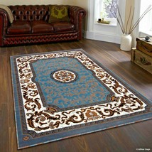 Rugs Area Rugs Carpets 5x7 Rug Oriental Living Room Large Bedroom Blue 5x7 Rugs - £103.61 GBP