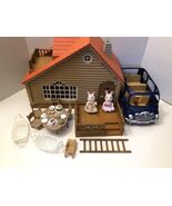 Sylvanian Families Calico Critters Lakeside Lodge & Car Almost Complete - $135.95