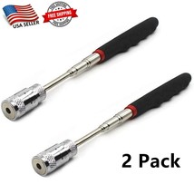 Pack of 2 Extendable 31&quot; Magnetic Pickup Tool, LED Light, Telescoping Handle - £7.77 GBP