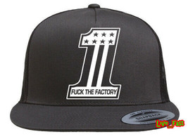FUUCK THE FACTORY HAT outlaw biker custom chopper motorcycle culture ftw - £15.93 GBP