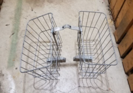 Vintage Bicycle Rear Saddle Basket Wire Metal Double Sided Wald - £39.73 GBP
