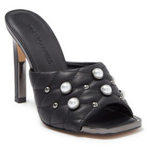 karl lagerfeld Paris NWT Amina Women’s Size 9 Black Pearl Quilted High Heels SF - £47.47 GBP