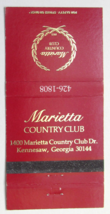 Marietta Country Club - Kennesaw, Georgia 30 Strike Matchbook Cover Matc... - £1.39 GBP