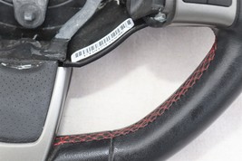 2012-16 Fiat 500 Abarth Steering Wheel RED STITCHING Flat Bottom image 8