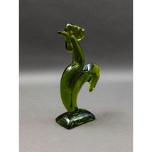 Viking Glass Epic Line Avocado Green Kellogg Rooster Sculpture 9 1/2&quot; - £159.39 GBP