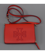 Tory Burch Harper Flat Walet  Logo Crossbody Bag Combo Wallet Leather Re... - £127.85 GBP