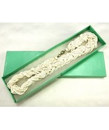 White Seed Bead Braided Choker Necklace, Vintage Fashion Jewelry, JWL 033 - €8,54 EUR