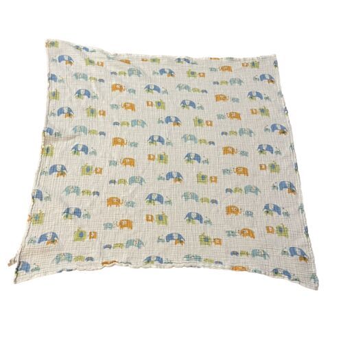 Angel Dear Muslin Swaddle Blanket Lovey Elephants 47x47” - £7.43 GBP