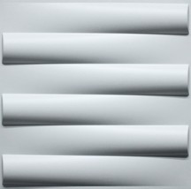 Dundee Deco 3D Wall Panels - Modern Stripes Paintable White PVC Wall Pan... - £5.85 GBP+